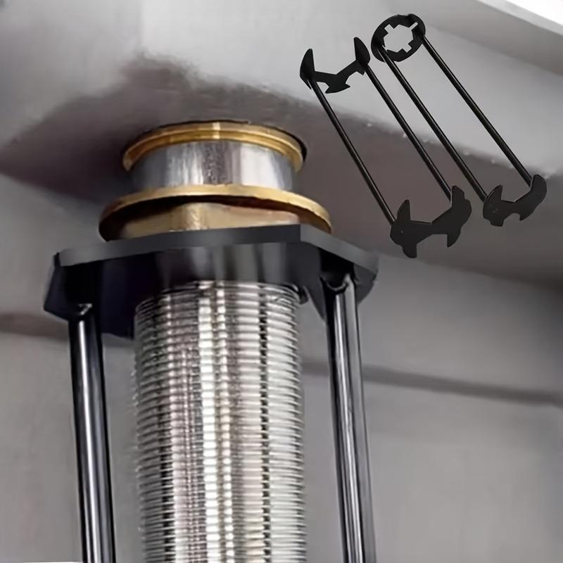 2 Stück Multifunktionales Metallschlüssel-Set, Sandabweisende Wasserdichte Spülenreparatur-Installationswerkzeuge, Universell passend für Badezimmerarmaturen und Rohrventile zur Demontage