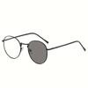 Fashion Round Metal&Plastic Frame Women Pochromic Glasses for Men Daily Outdoor Life Vacation Outfits Accessories