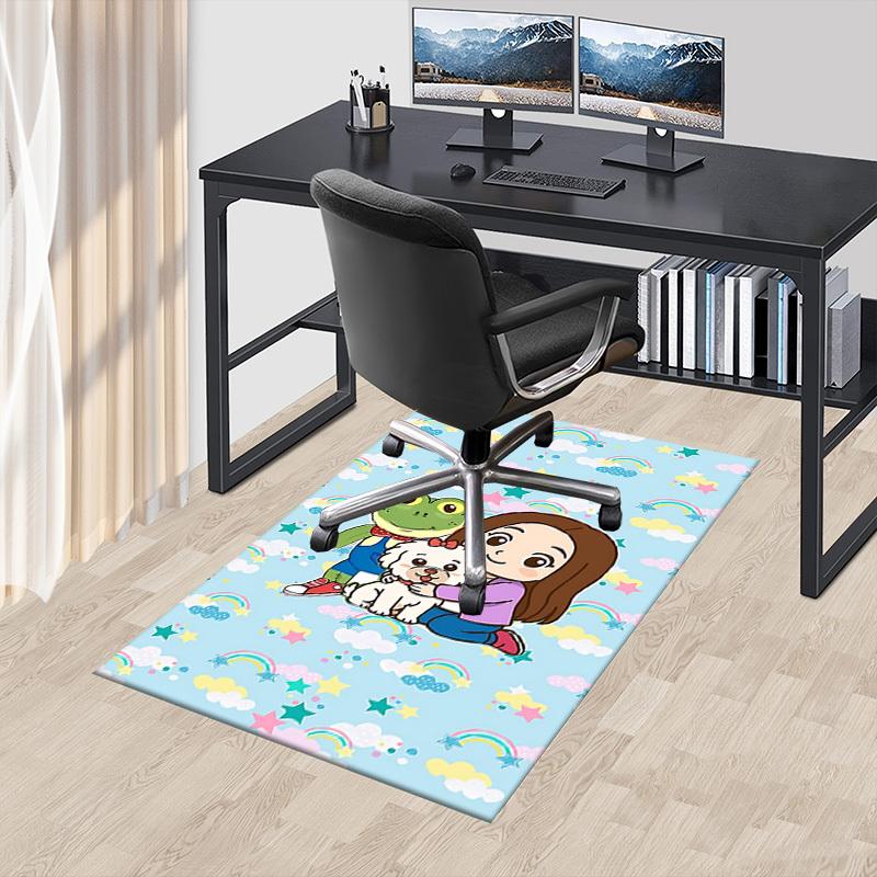 1PC Girl Dog Extra Large Non Slip Floor carpet, Office, family, bedroom, Studio Large Area Rug Indoor Rugs