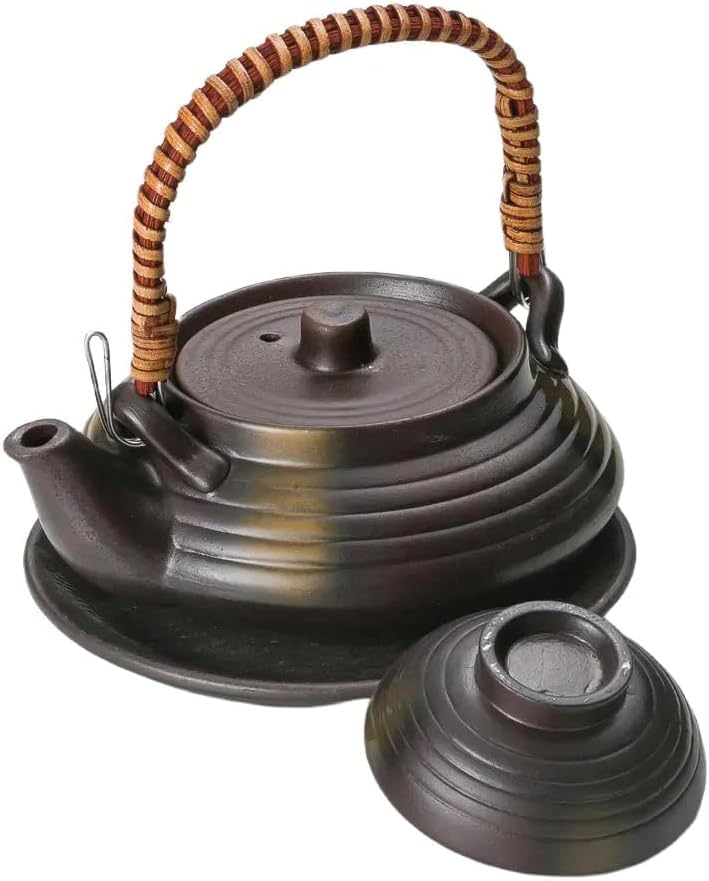 Earthenware Teapot Steamer DE-4 Heat-Resistant Earthenware Teapot Steamer [200cc] Direct Flame Compatible, Suitable for Restaurants, Inns, Japanese Re