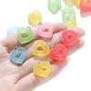 10pcs/lot Colorful Soft Candy Heart Shape Charms Cute Kawaii Resin Pendant Charms for Earring Bracelets Jewelry Making Bulk