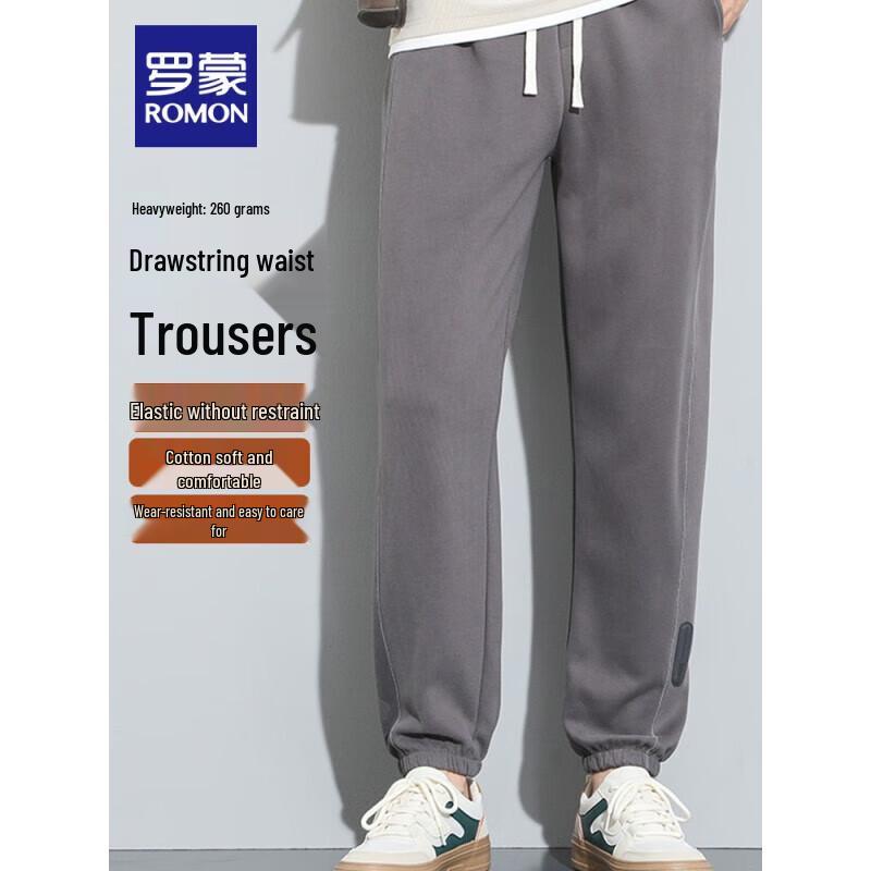 

ROMON Men s Drawstring Straight-Leg Casual Pants 4XL
