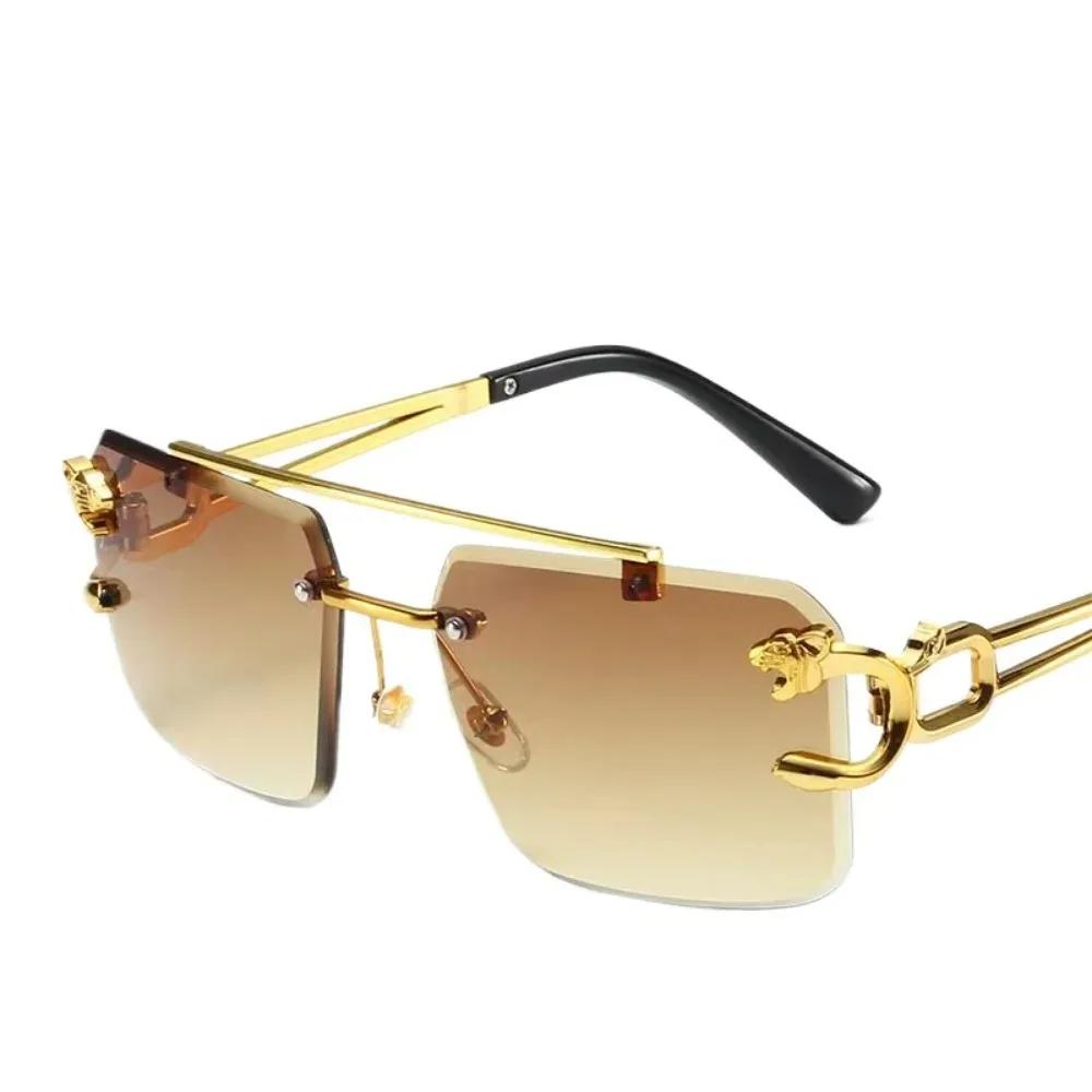 Frameless Square Sunglasses Fashion Sunglasses Women European and American Colorful Sunglasses