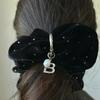 [Select 2 Initials / Gift Wrapping] Anniversary Initial Scrunchie, BLACK DOT