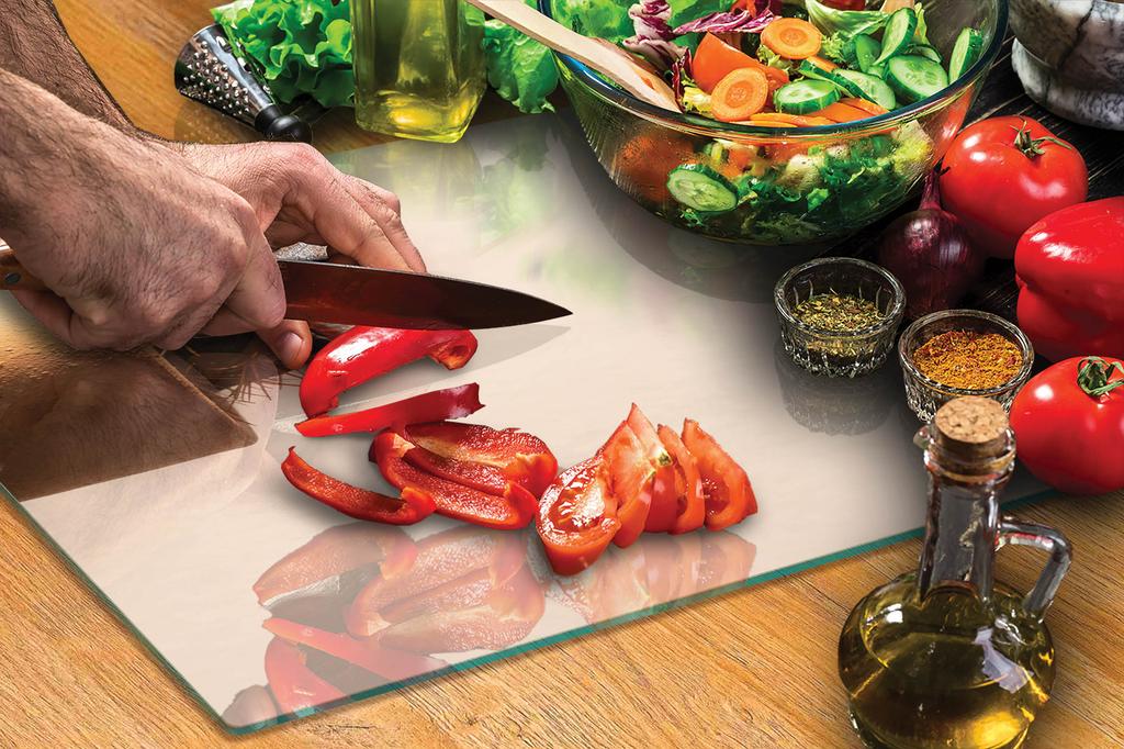 SZKLANA DESKA DO KROJENIA 40x30 KAKTUS