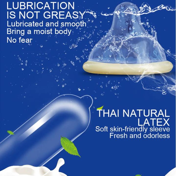 PERSONAGE 002 Ultra Thin 52mm Natural Latex Condoms Lubricated Smooth Long-lasting for Men Adult Intimate Sex Product