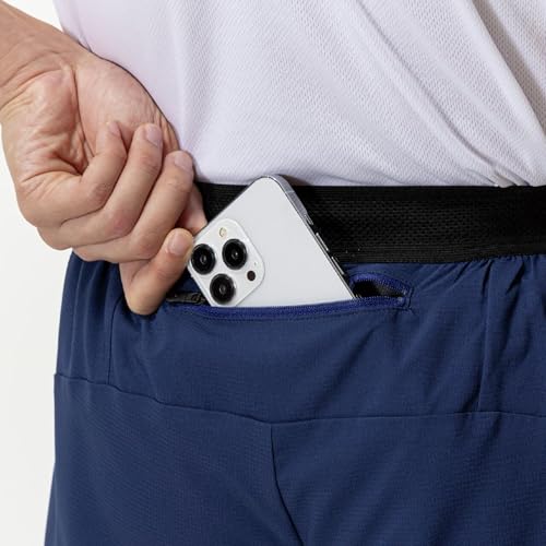 Dry Stretch Premium Running Shorts with Inner Lining, Quick-Drying, Men's, Estate Blue, Size M (J2MBC002)