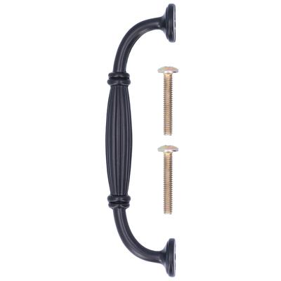 Zinc Alloy Cabinet Handle Black Wardrobes Pull Knob Hardware Accessory for Home Furniture