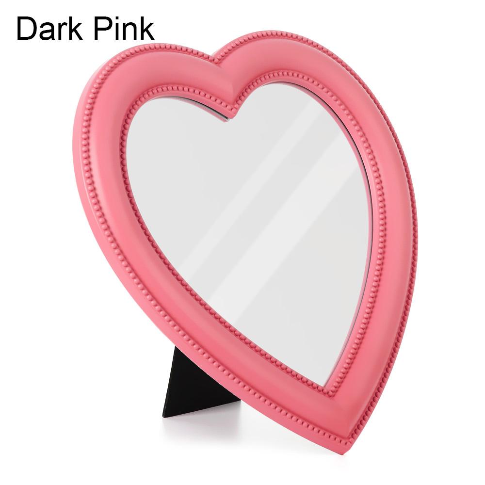 Portable Cute Wall hanging Women/Girls Makeup Mirror Cosmetic Mirror Heart Shaped Handheld