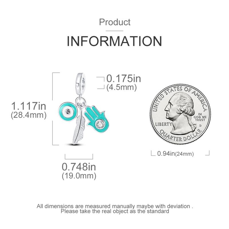 Original Charms Copper Devil'S Eye Series Charm Beads Fit 3Mm Original Bracelet For Women Diy Jewelry Gifts Making