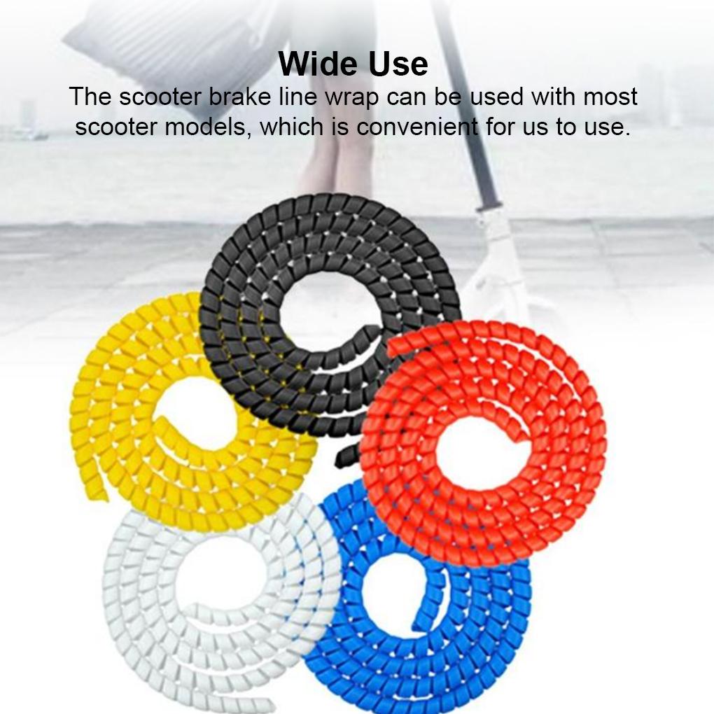 PVC Electric Scooter Frame Guard Braking Line Protection Wrap Portable Solid Color Scooters Protector Accessories
