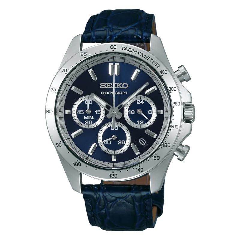 

[Seiko Watch] watch seiko selection Quartz chronograph (three horizontal eyes) SBTR019 men s navy