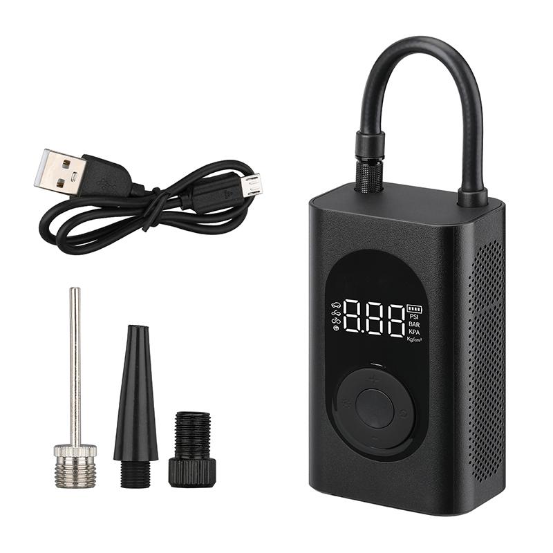 

Портативный автомобильный воздушный компрессор:Легко накачивайте шины - Беспроводной и проводной ручной насос со светодиодной подсветкой чёрный