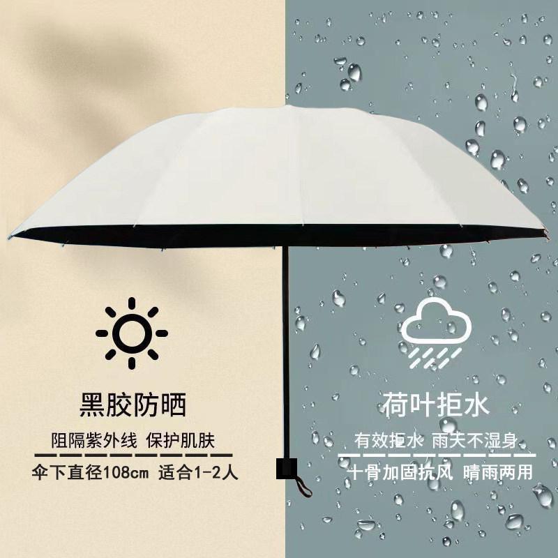 Oversized Women's Weather and Rain Dual-purpose Vinyl Sunscreen, UV Protection, Sunshade, Twelve Broken Stacked Umbrellas, Advertising Custom