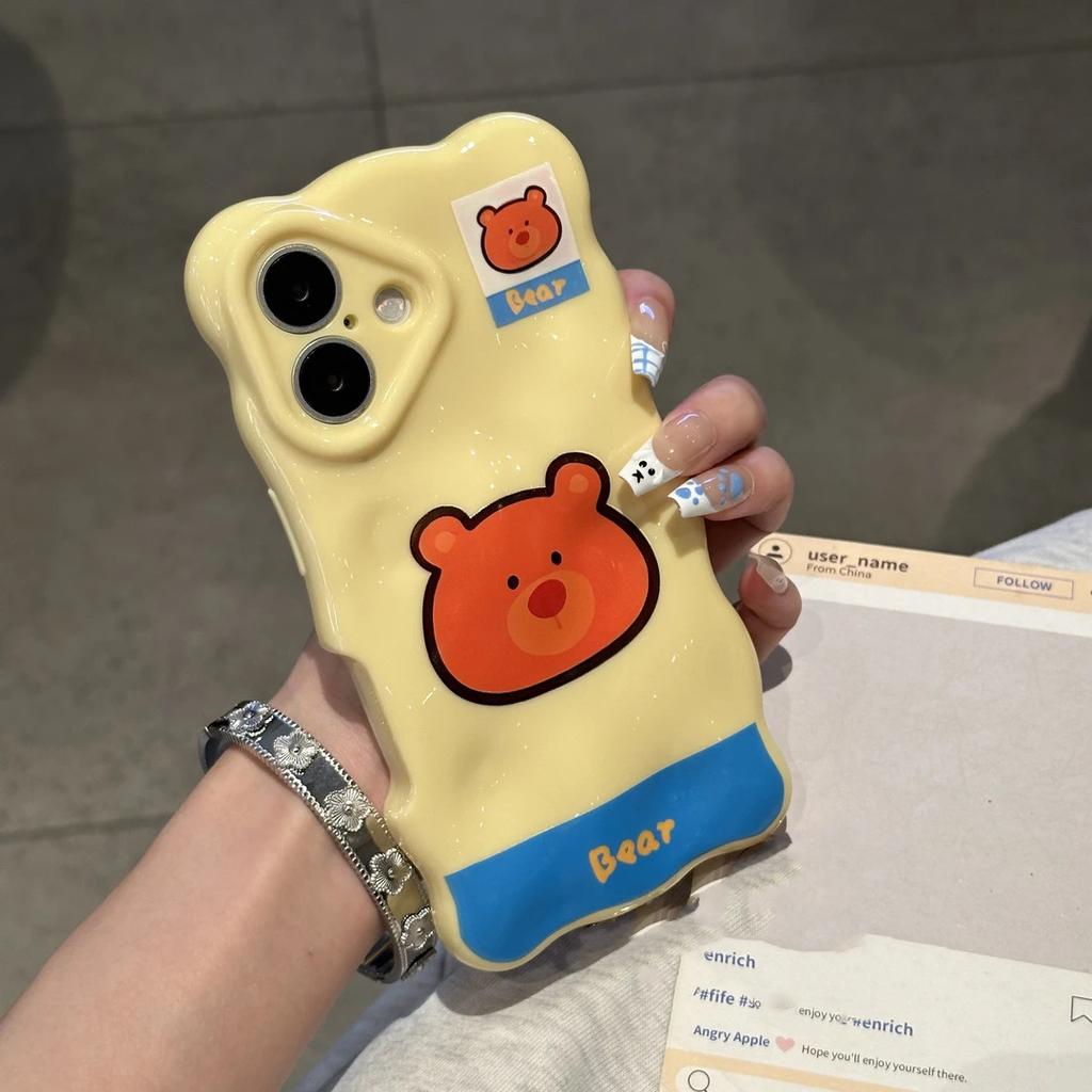 Cute Animal Avatar for iPhone16/17 Mobile Phone Case 15pro Wave Cloud 13 Bubbles 12 Women 14 Soft