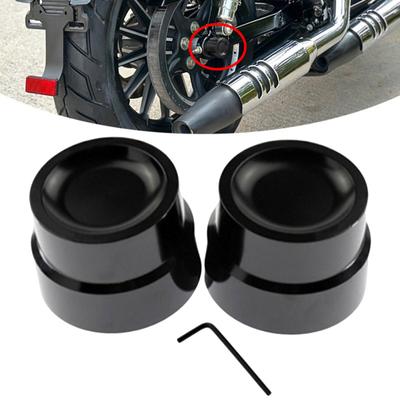 Axle Nut Covers Rear Axle Caps with Chrome Plating Rustproof Corrosion Resistant Easy Installation Motorcycle Rear Axle Nut Covers for VRSC/for