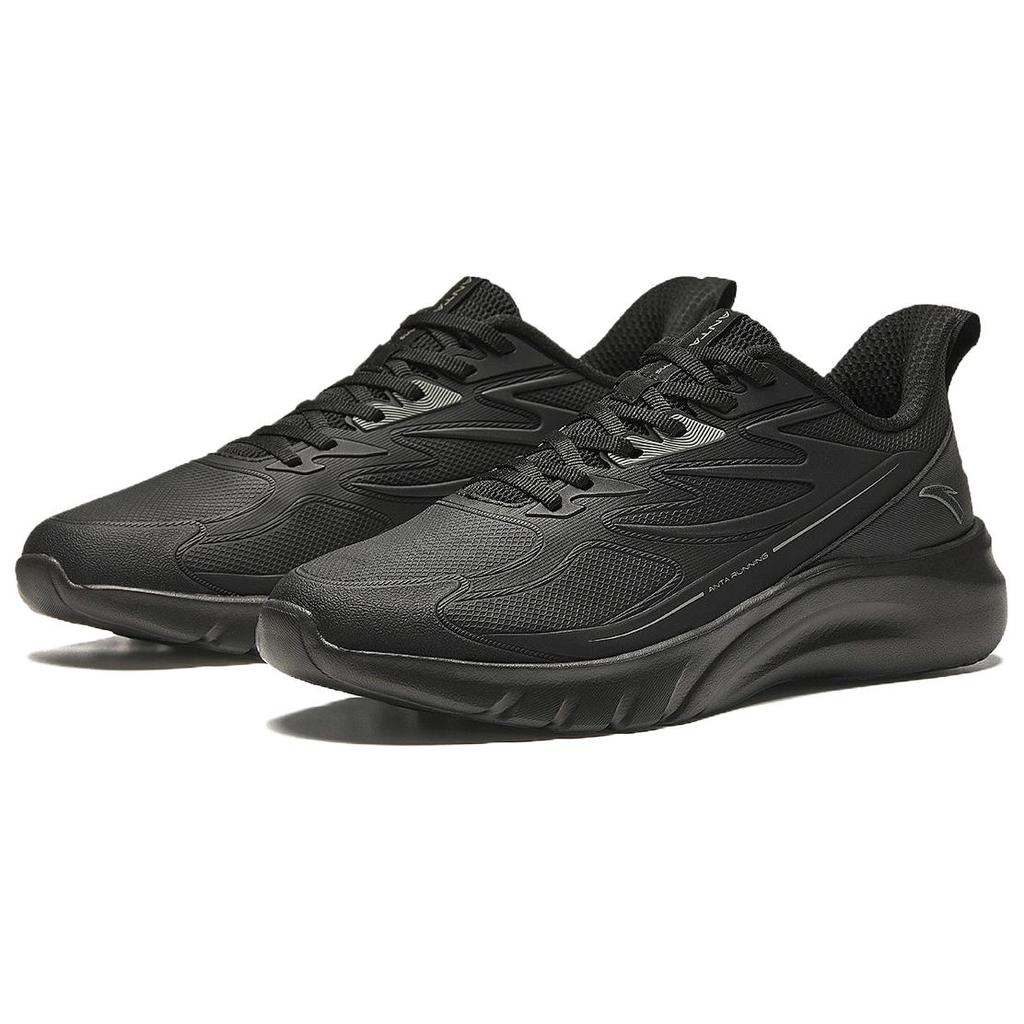New Anta Cushioned Slip Resistant Low Top Casual Running Shoes Men's Black 112345522S-2