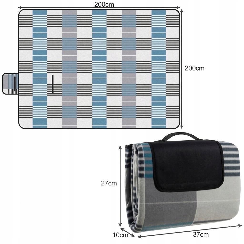 [PACZB] Large Beach Picnic Blanket with Aluminum Insulation 200x200cm D736