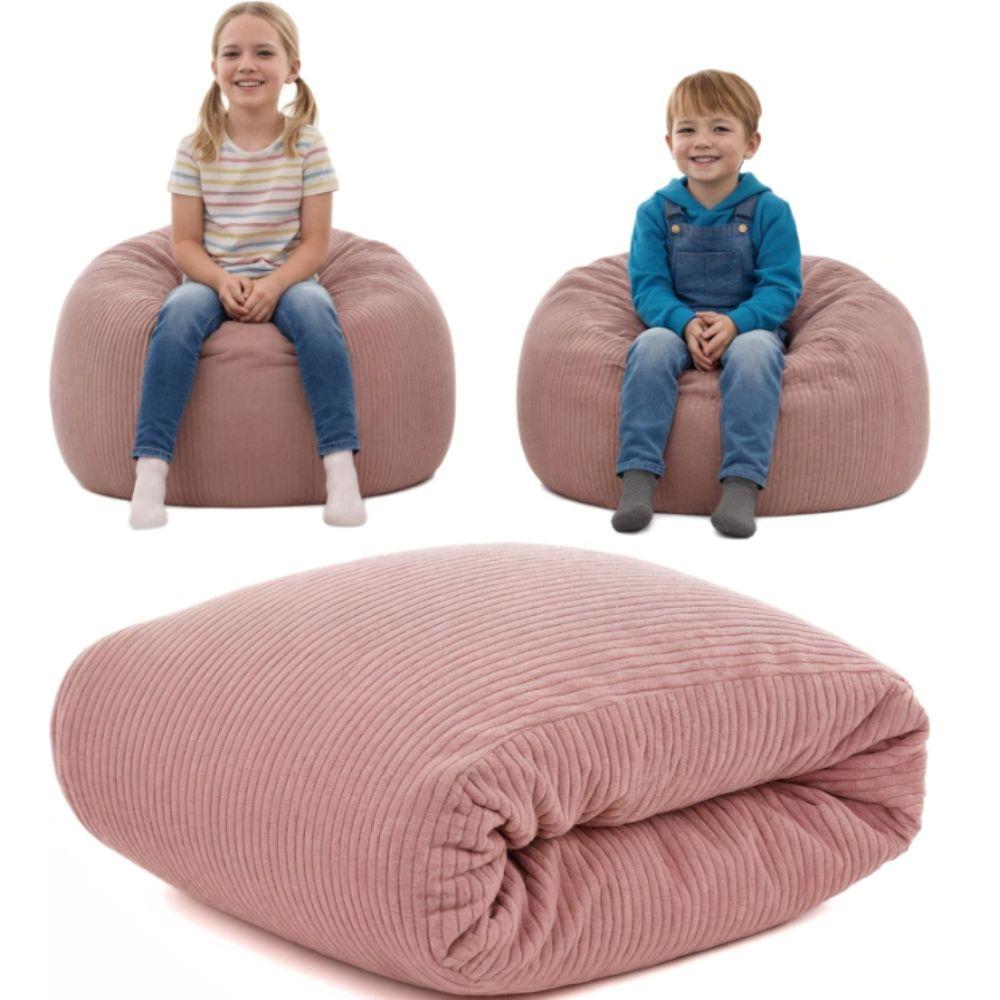 Corduroy Beanbag Slipcover Washable Cover Lazy Sofa Cover Soft Sofa Chair Cover Indoor Use