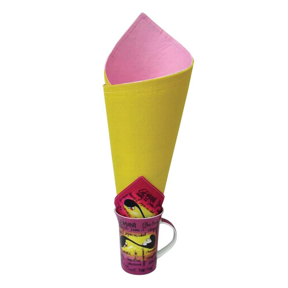 Hrnek a podtácek s motivem zvěrokruhu Coyote (Blíženci)