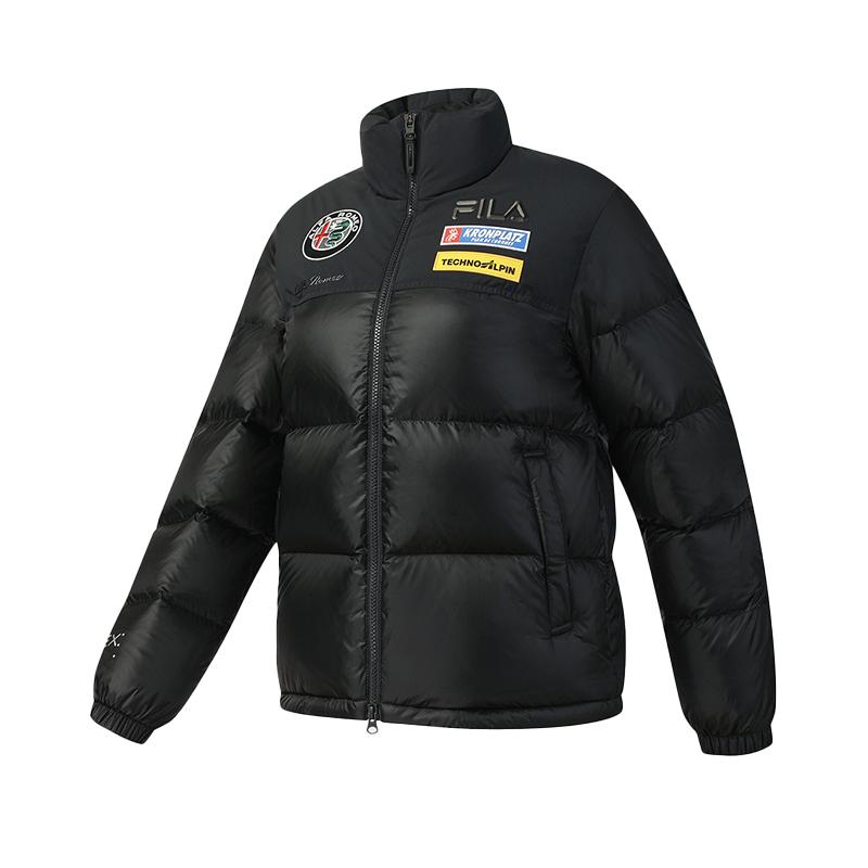 FILA Ski Series Fashionable Punk Cool Down Jacket Women Outerwear Deep-Black A11W546920FBK
