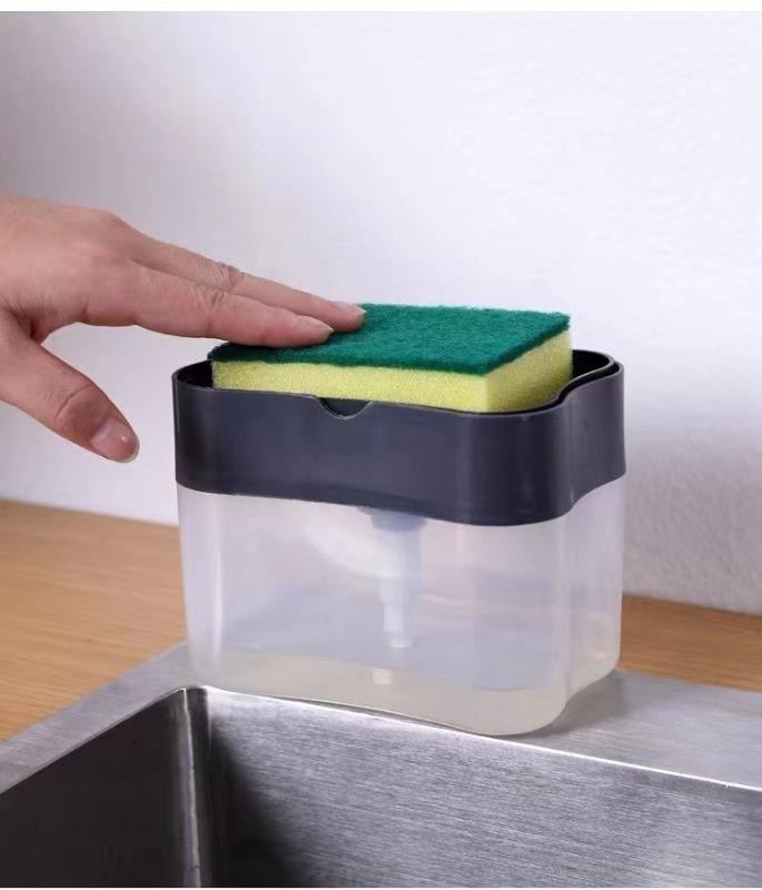 Press The Detergent Presser To Clean The Pot Brush, Automatic Liquid Filling Box, Scouring Pad, Dishwashing Brush, Pot Soap Box