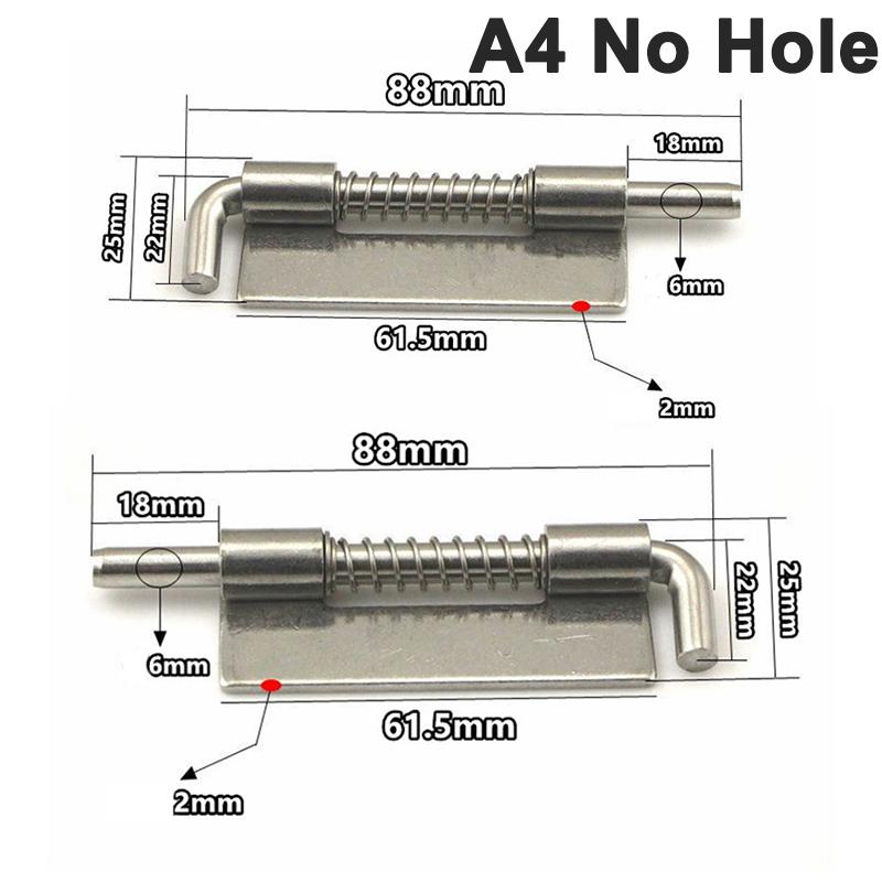 1Pair 304 Stainless Steel Loaded Hinge Security Spring Bolt Barrel Latch Cabinet