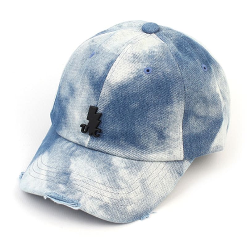 

Универсальная химия Винтажная синяя бейсболка с крашением FREE