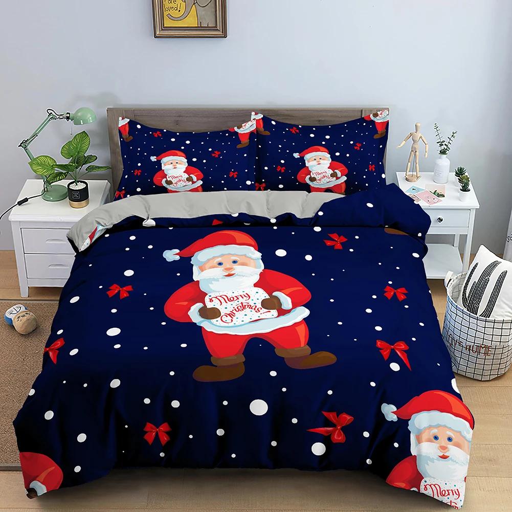 Comforter Christmas Snowman Christmas Hat Merry Christmas Style Decor King Queen Full Sizes For Women Men Kids Holiday Gifts
