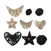 9Pcs Rattan Balls Hearts Stars Ornaments for Christmas Party Table Decor
