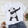 Summer Tshirts Cartoon T Shirt Unisex Kawaii Panda Yoga Print Graphic T Shirts Cute Girl Harajuku Anime Cartoon Female Clothes
