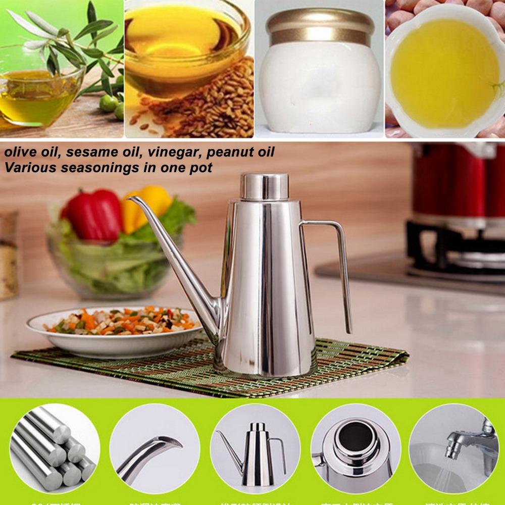 850ML Olive Oil Dispenser 304 Stainless Steel Oil Can Pot  Commercial Restaurant