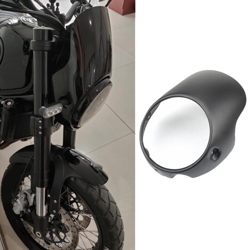 Motorcycle 8" Headlight Protector Fairing Windshield Kit screen Racer for 1200 883 FLHT Bobber
