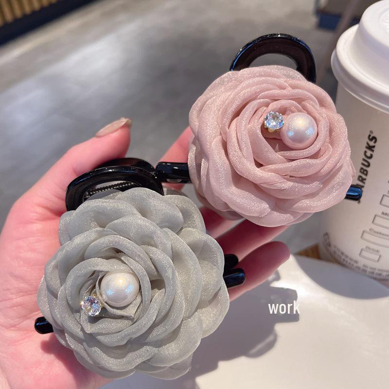 Kamelie Mittelgroße Hai-Haarklammer für Damen - Haarnadel und Kopfschmuck