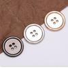 QX2E Fashionable Thin Edges Metal Button Four Eye Designs For Sewing Garments Alloy