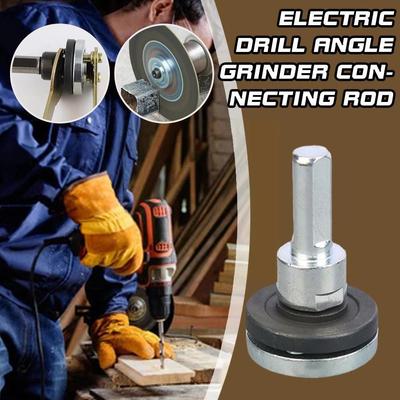 Angle Grinder Connecting Rod Adapter Electric Drill Silver Black