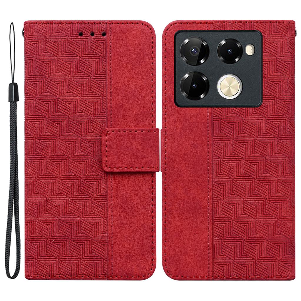 For Infinix Note 40 Pro+/Infinix Note 40 Pro 5G Case Geometry Pattern Leather Wallet Flip Phone Cover