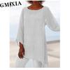GMXIA Damenmode Lässig Einfarbig Druck Blusen & Hemden