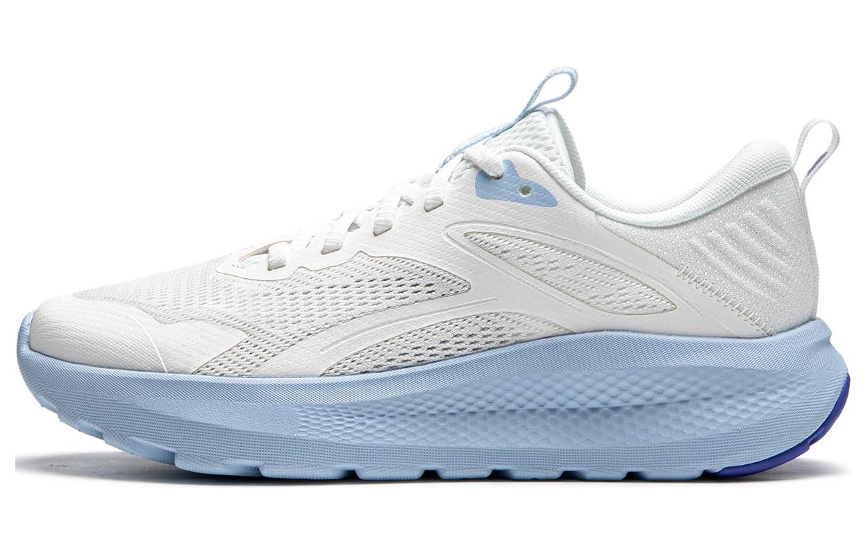 Li Ning Cushioning Abrasion Resistant Cushioning, Wear Resistant Low top Casual Shoes Women s White Blue AGLU260-2 35.5