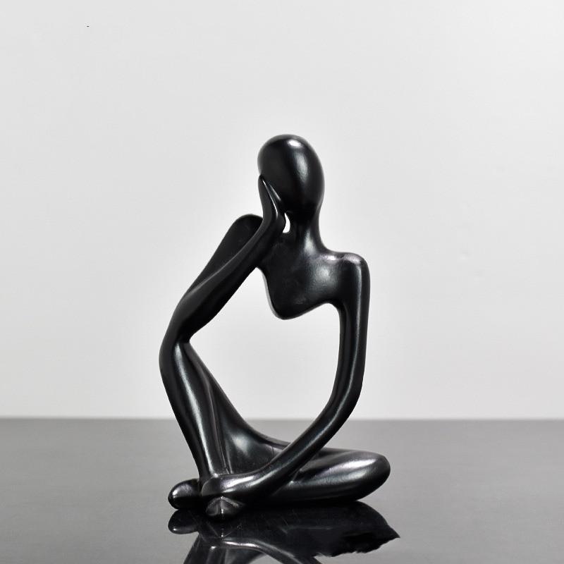 Art Abstract Thinker Statue Modern European Style Resin Handmade Craft Office Home Desktop Decoration Sculpture Ornaments