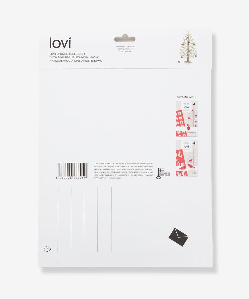 Lovi Tannenbaum Set 8 Stück Mini Naturholz x Zimtbraun 30cm, Kugeln, (Waldgrün/Zimtbraun) [Gebraucht]