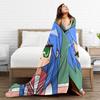 Konata izumi L-Lucky S-Star Super Warm Blanket  Students Plush Throw Blanket Street Trend Flannel Bedspread Sofa Bed Cover