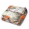Space Flying Pizza Cat Art Collage Wool Blankets Surrealism Art Funny Throw Blanket for Quilt 200x150cm Warm