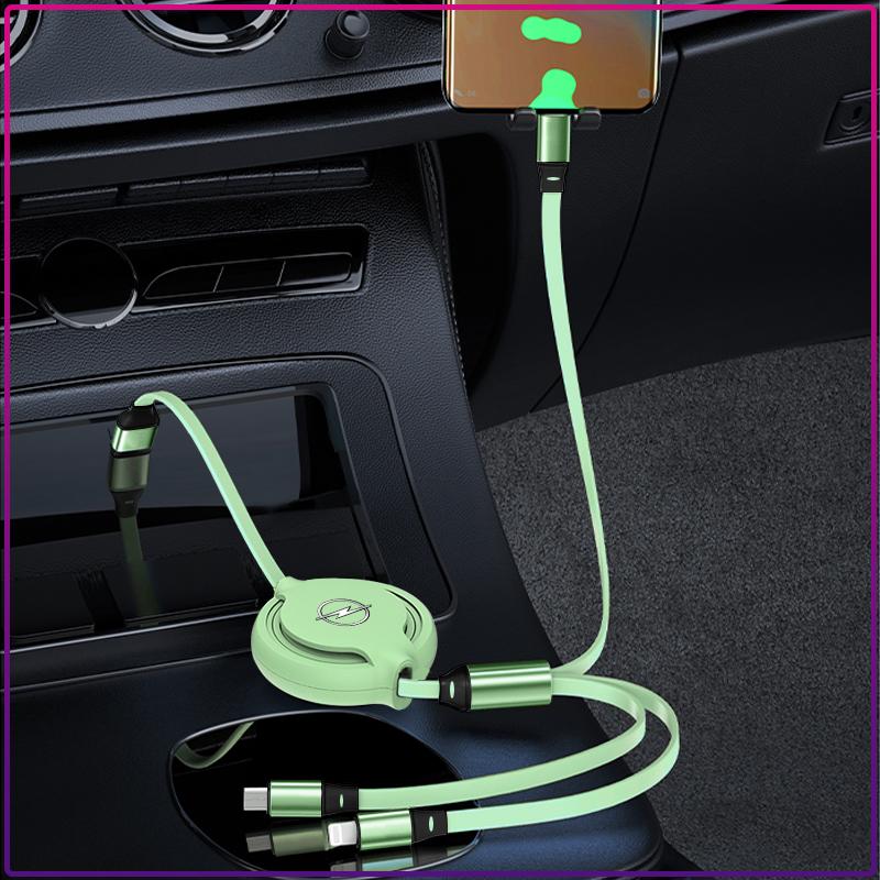 Car Mounted Telescopic Three In One Mobile Phone Charger For Opel Astra H G Corsa Insignia Astra Antara Meriva Zafira Interior