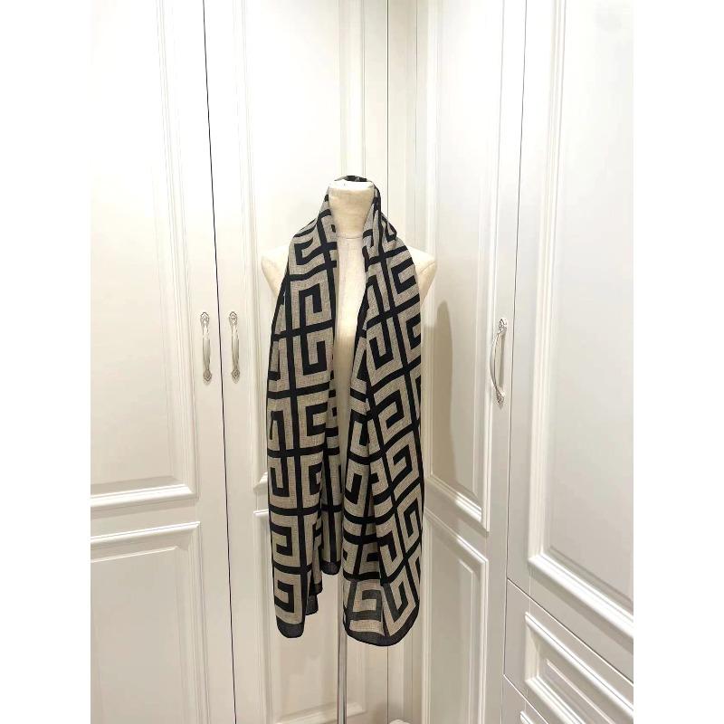 

Модный шарф из хлопка и льна с принтом букв, классический теплый шарф для осени и зимы, шаль от солнца 190cm