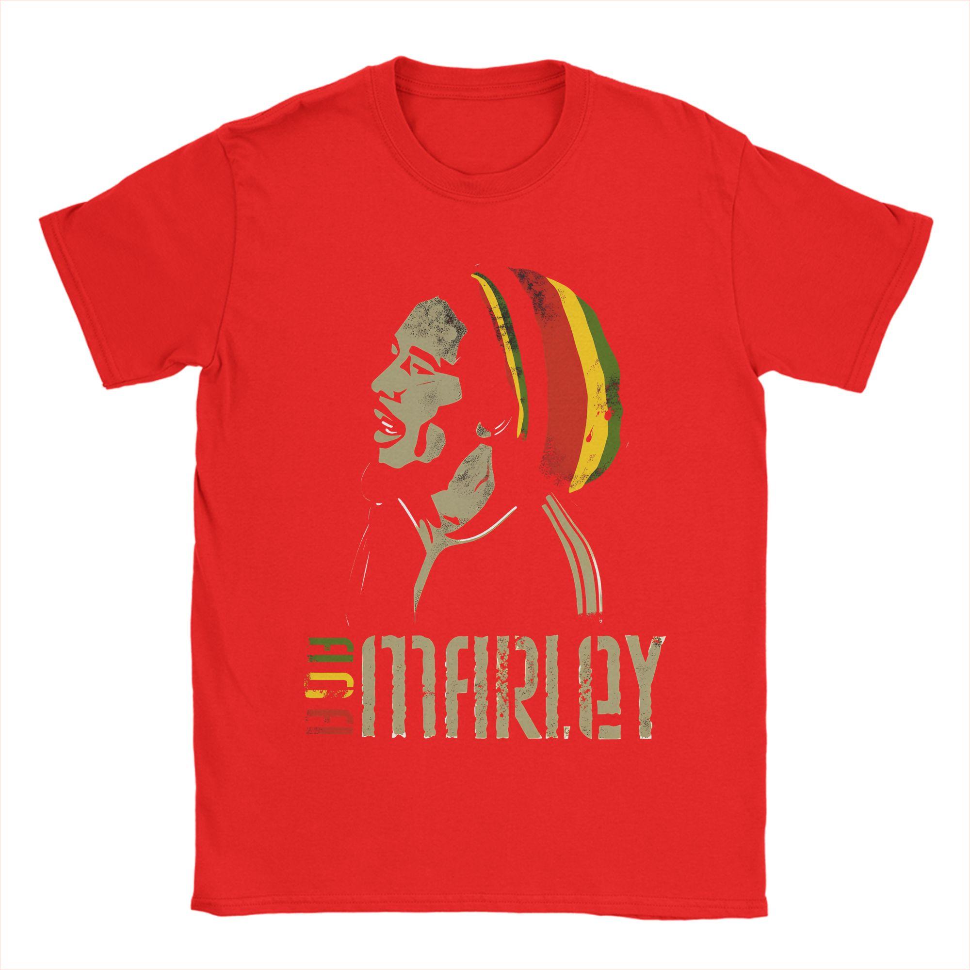 

Unisex TShirts Rapper Bob Marley Funny 100 Cotton Tee Shirt Short Sleeve T Shirts Round Neck Tops Big Size S