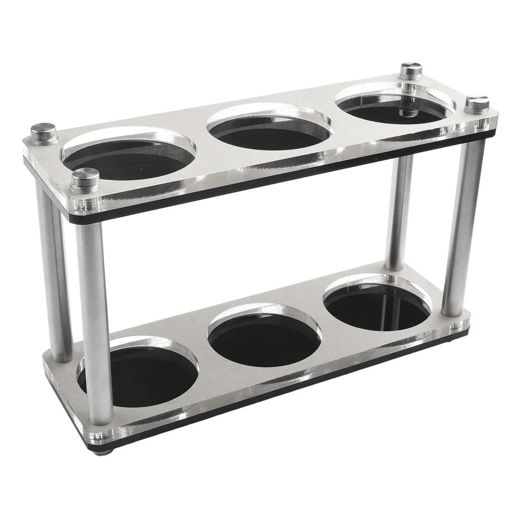 Coffee Tamper Stand Holder Coffee Bar 51mm-58mm Worktop Acrylic Stainless Steel Storage Sturdy Coffee Tamper Espresso Station