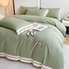 Cotton Polished 4Pcs Set, Autumn And Winter Thickened Quilt Cover, Pure Cotton Bed Sheet, Mattress Light Luxury Bedding 4