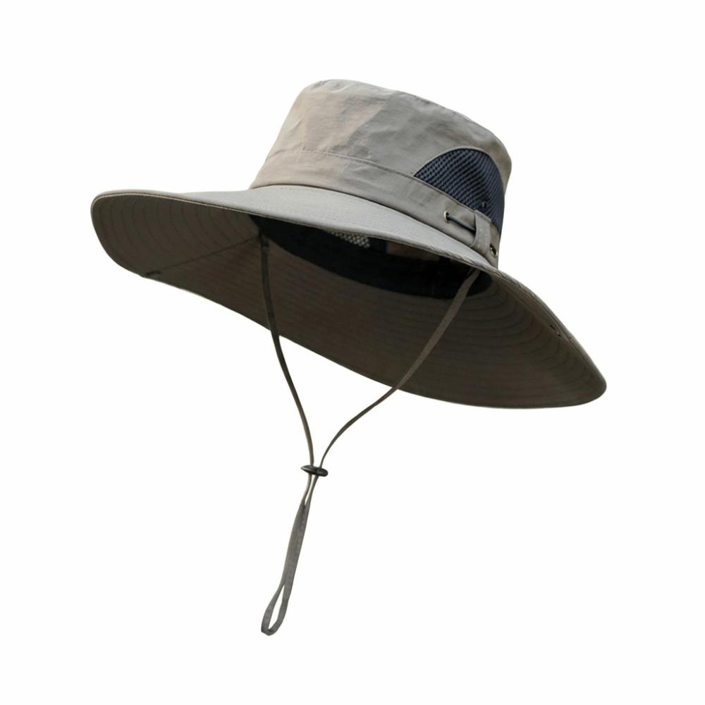 

Breathable Fisherman Hat Polyester Fishing Hat Female Large Brim Sun Hat Mountaineering глубокий/зелёный