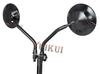 YUIKUI RACING Universal Motorcycle CNC Left and Right Adjustable Wide Field of Compatible with DUCATI Mirrors, Round, Aluminum, 8mm/10mm, Threads,